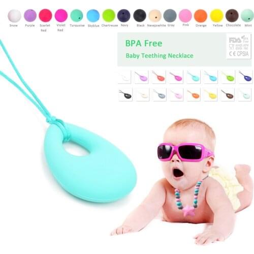 New Romantic Angle Tear Silicone Necklace 1pc Baby Chewable Silicone Beads For Jewelry BPA Free Baby Chewable Silicone Necklace