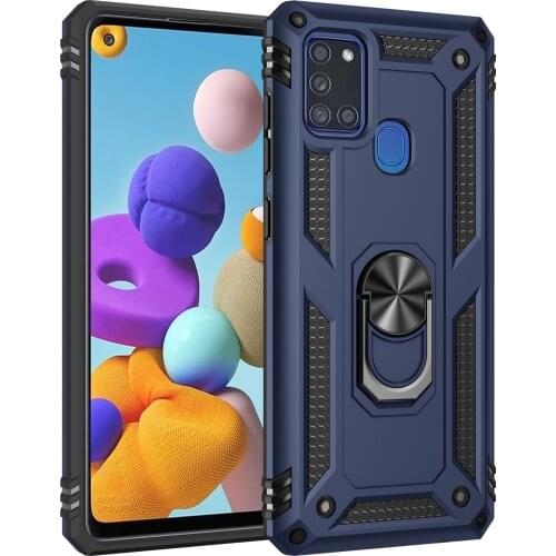 Rugged Armor Shockproof Phone Case For Samsung Galaxy A02S A81 A91 A02 A01A31 A11 A41 A21 A21S Kickstand Protection Case Cover