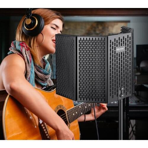 Professional Studio Microphone Isolation Shield Panel Filter Foldable Adjustable Studio Recording Condenser mic Shield
