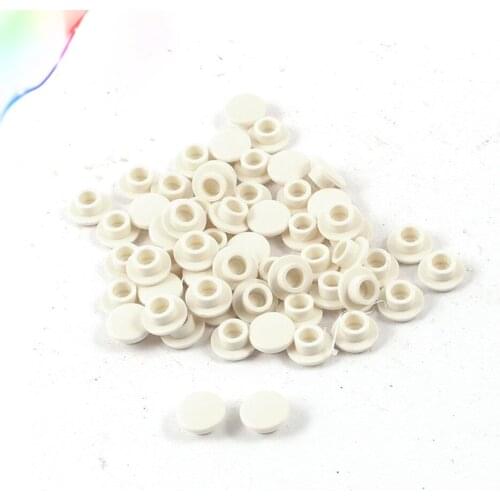 55 Pcs Round Shaped Tactile Button Caps Protector White for 6x6mm Tact Switch