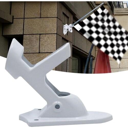 Adjustable Aluminum Wall Mounted Flag Holder Windsock Base 2 Angle Flag Pole Aluminum Mounting Flagpole Bracket