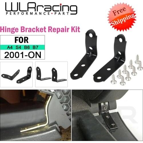 Free Shipping 2pcs Hinge Brackets + 8x Screws High Quality Glove Box Lid Hinge Snapped Repair Kit For Audi A4 B6 B7 8E 2001-2008