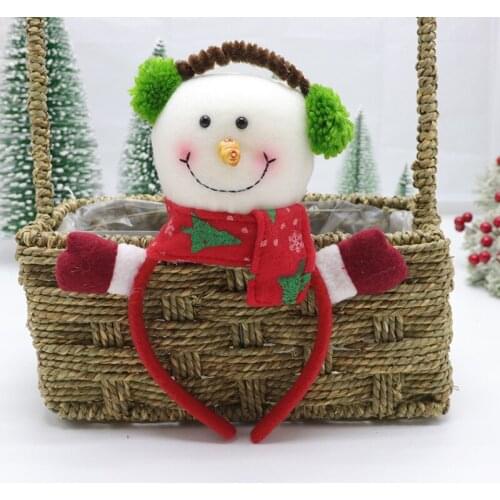 Christmas Headbands snowman Elk Antlers Headband Kids Adult Headwear Reindeer Ornaments Christmas Decorations Party Cosplay