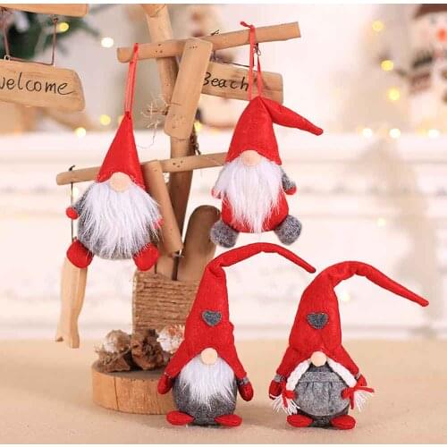 Christmas Faceless Gnome Santa Christmas Tree Hanging Ornament Doll Decoration For Home Pendant Gifts Ornaments Party Supplies