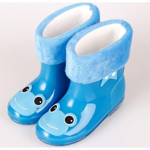 New Baby Boys Girls Hot Rain Boots For 1-5Yrs Babies Kids Cartoon Fashion Waterproof Shoes Babi Rubber Shoes Childrens Shoes
