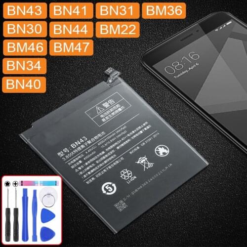 For Xiao Mi Replacement Battery For Xiaomi Redmi 3 3S 3X 4X 4A 5A 3 pro 5 Plus Note 3 4 4X 5 5A 6 7 Pro Mi5 Mi 5X Batteries