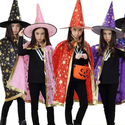 Pumpkin Halloween Cape Hat Star Cosplay Costumes Kids Boys Girls Party Children Birthday Christmas Festival Gift Dragon Dinosaur