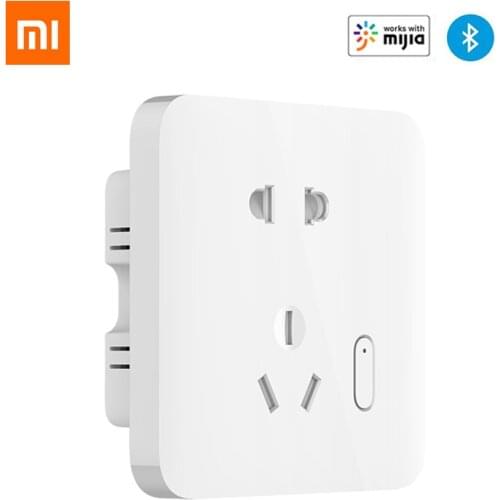 Xiaomi Mi Smart Wall Socket Xiomi Home Wireless Wall Outlet Wall Switch Bluetooth Mesh Connection Voice Control By MiJIA APP NEW