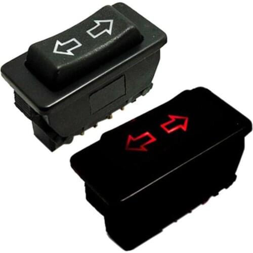Universal 5Pin 12 To 24V Black Car Power Window Switch With Lamp Plastic Electronic Components Car Accessories