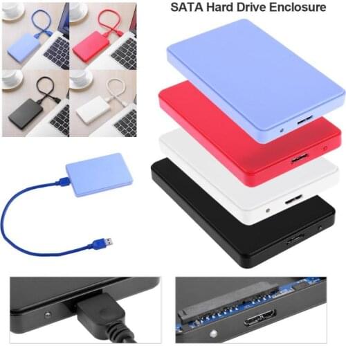 VODOOL 5Gbps 2.5in USB3.0 SATA Hard Disk Drive Box 3TB HDD Hard Drive SSD External Enclosure Case With USB Cable for PC computer
