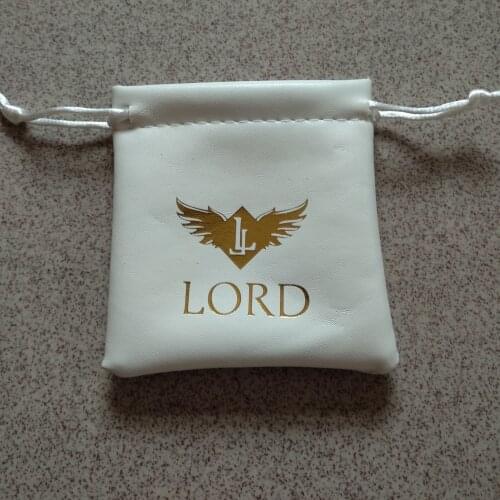 High quality small drawstring bag customized PU leather jewelry bag wholesale custom gift bag pouch for jewelry gift packaging