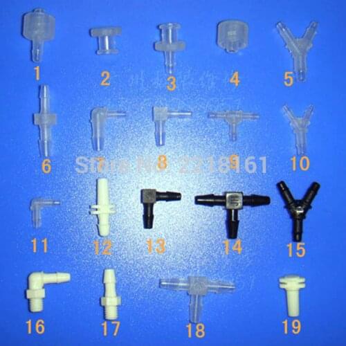 Factory supplier 50pcs/lot Large format printer Plastic Y shape ink tube connector / UV printer ink pipe / Hose fitting