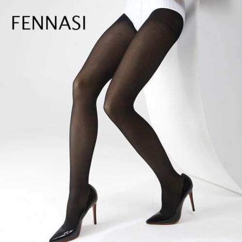 FENNASI Autumn Winter Jacquard Wave Womens Pantyhose Print with Wave Pattern Sexy Pantyhose Thick Female Erotic Black Tights