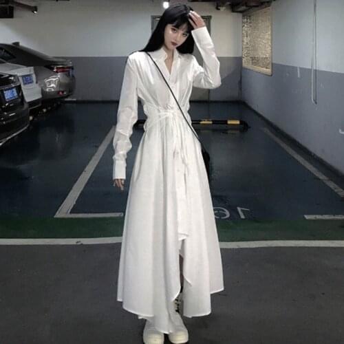 Bella Philosophy New Arrival Shirt Women Long Sleeve Linen Casual Dress Elegant Maxi Plus Size Dresses Clothes Robe Femme Tunic