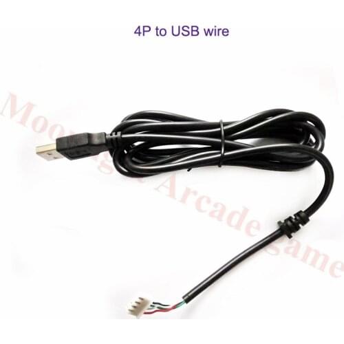 1PC 4 Pin USB Cable Arcade Controller Shield Wire Harness For PC PS3 Zero Delay Encoder