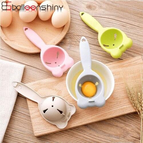 BalleenShiny 1pc Egg Separator Wheat Straw Hand Egg Yolk Sifting Strainer Kitchen Baking Cake Cream Gadgets Portable Tools