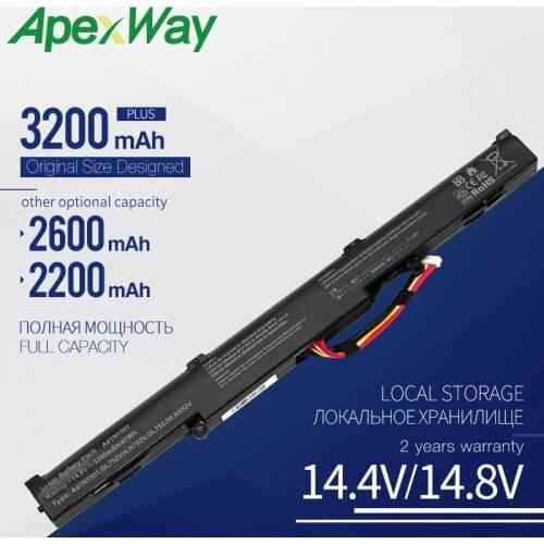 Apexway A41N1501 Laptop Battery for Asus VivoBook Pro N552VW N552VX N752VX for ZenBook Pro 14 UX450 15 UX580 L41LK2H A41Lk9H