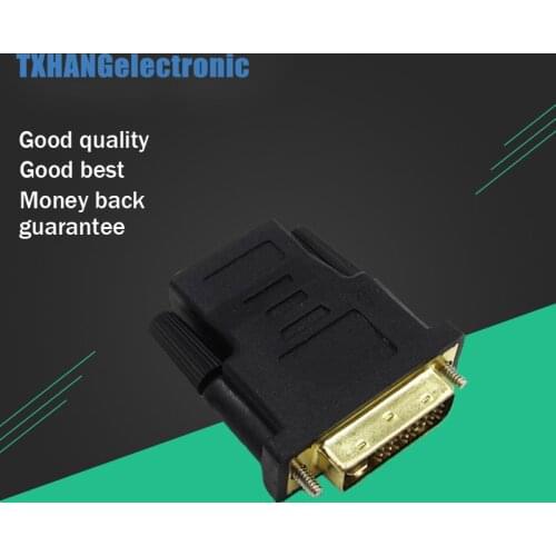 DVI-D Dual link Male 24 + 1 pin to HDMI Female 19 pin Adapter HDMI to DVI Gold Connector for diy electronics