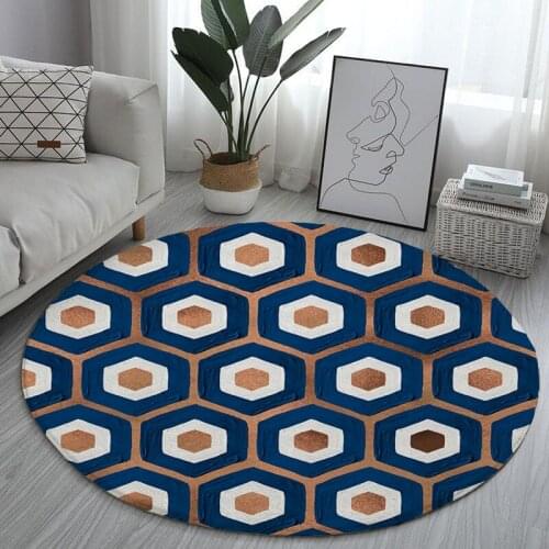 Geometric wave round carpet living room computer chair area carpet childrens play floor mats cloakroom carpets and floor mats