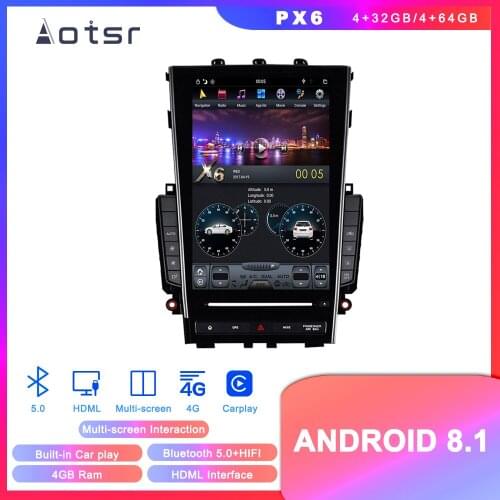 Android 8.1 Tesla Style GPS Navigation for Infiniti Q50L 2015-2018 Car Auto Radio Stereo Multimedia Player Head Unit Recorder