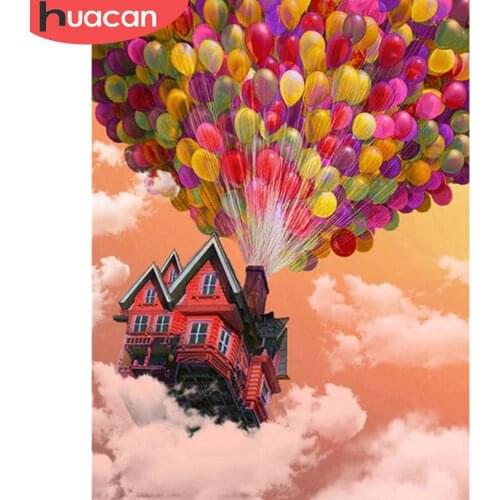 HUACAN 5d Diamond Painting Balloon Home Decor Craft Kit Full Square/Round Diamond Embroidery Landscape Handmade Gift