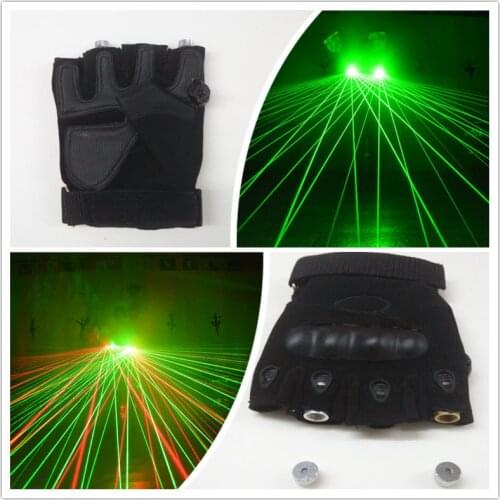 Hot Sale Red Green Laser Man Gloves With 2pcs 532nm 130mW Laser Stage Laser Gloves For DJ Club/Party Show