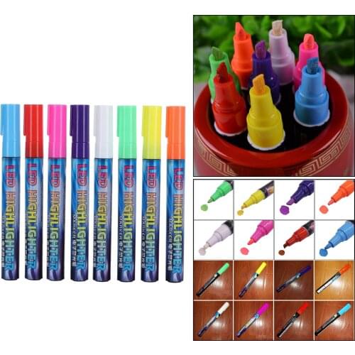 Highlighter Marks Pen Queen King Bee Marker Pen 8 Colors Optional Queen Bee Marking Pen Bevel Beekeeping Tools