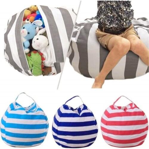 Animal Toys Storage Bean Bag Stuffed Children Kids Plush Toy Organizer Multi-Purpose Hot Stuff'n Sit Stuffable Large Capacity