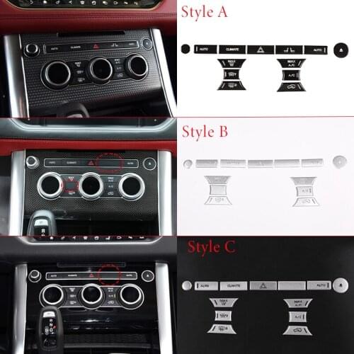 Car Center Console Trim For Land Rover Range Rover Sport/Vogue 2014-2017 Alloy Car Central Control Air Conditioning Button Patch