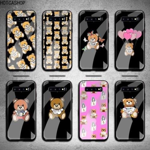Popular Italy Bear Phone Case Tempered Glass For Samsung S20 Plus S7 S8 S9 S10 Plus Note 8 9 10 Plus