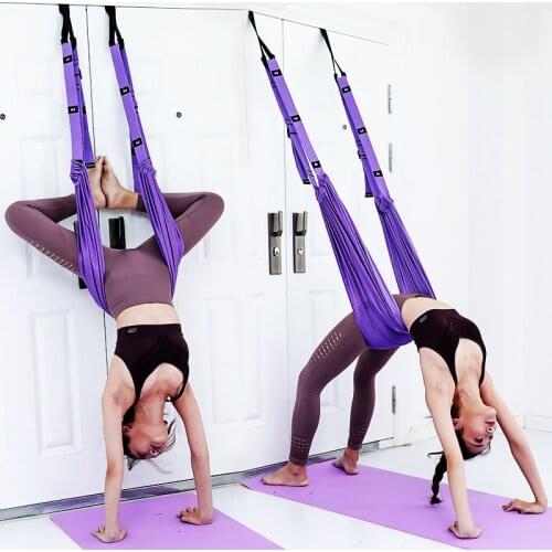 Aerial Yoga Rope One Word Horse Open Hip Stretch Belt Inverted Rope Pull Split Lower Waist Trainer Hammock Swing Stretch Belt