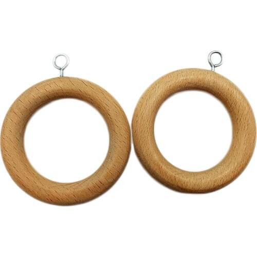 1 Pcs Drapery Curtain Rings Drapery Rings Unfinished Wooden Ring Hanging Curtain Ring for Bedroom Home Curtain