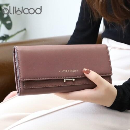 Aliwood 2021 Brand Luxury Women Wallet Long Purse Clutch Large Capacity Female Wallets Lady Phone bag Card Holder Carteras Mujer