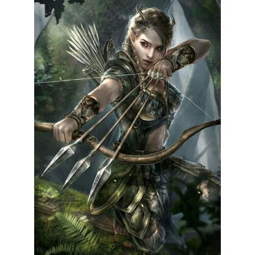 Elven Warrior,Full Square,Diamond Embroidery,5D,Diamond Painting Cross Stitch 3D,Diamond Mosaic patterns,Needleworks Y0695
