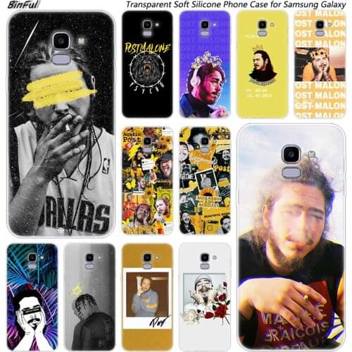 Hot Post Malone Soft Silicone Phone Case For Samsung Galaxy J8 J6 J4 2018 J2 Core J5 J6 J7 Prime J3 2016 2017 EU J4 Plus Fashion