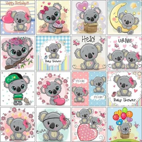 Evershine 5D Diamond Painting Koala Cross Stitch Mosaic Diamond Embroidery Cartoon Picture Of Rhinestones Kids Room Decoration