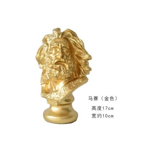 Gesso figure sculpture simple desk wine cabinet household creative decoration crafts statues Home decoration dies