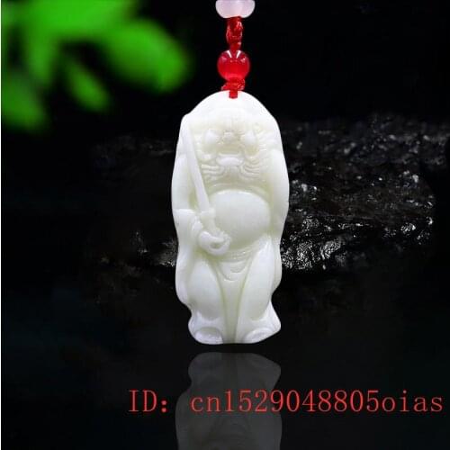 Jade Zhongkui Pendant Necklace Charm Gifts Natural Fashion Chinese Amulet for Women Accessories Carved Jewelry