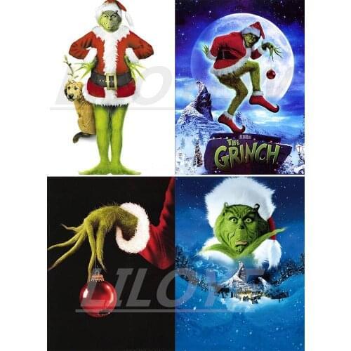 How the Grinch Stole Christmas! DIY 5D Diamond Painting The Grinch Pictures Mosaic 3D Embroidery Wall Decor Sticker Gift CV599