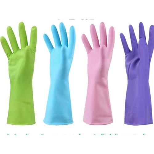 Short latex gloves macarone wash clothes, wash dishes, clean household rubber gloves