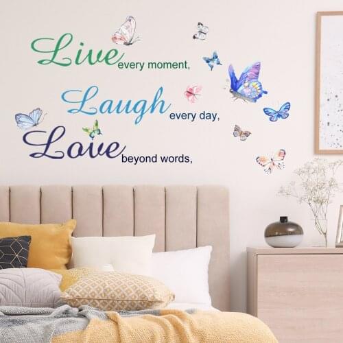 Creative English phrase Wall Sticker Home Living Room Bedroom Wall Decorative Study Posters Decals Home Decor Aesthetics