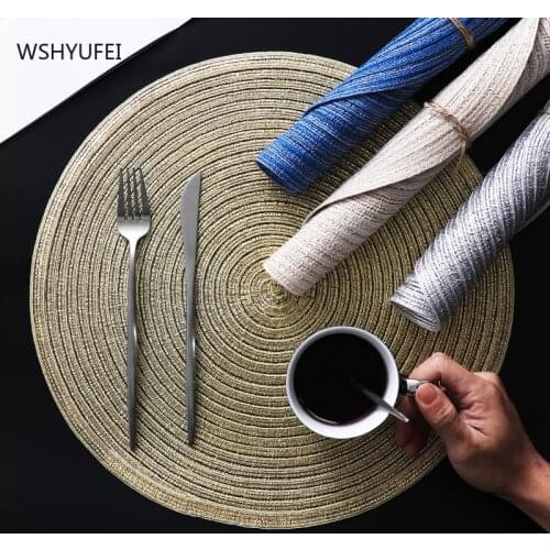 Japanese-style round anti-scald waterproof tray household table mat thickened heat insulation bowl mat kitchen tray tea coaster