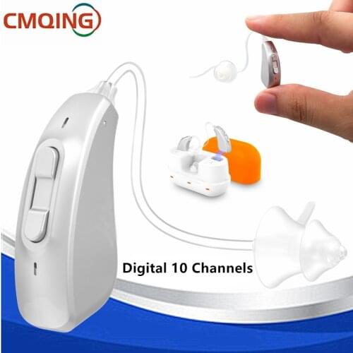 Best Rechargeable Mini Hearing Aid Invisible Wireless Intelligent Digital 10 channels Noise Reduction Sound Audio Amplifier