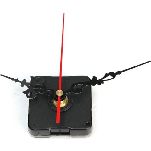 Quartz Clock Movement Mechanism Long Spindle Red Hands Repair DIY Kit Set 52*55*17mm