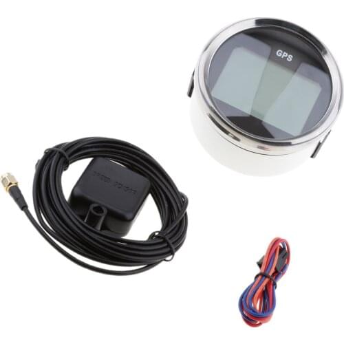 Marine Car Digital GPS Speedometer Gauge 0-9900Knot 85mm 316L Chrome for Canoe Kayak Inflactable Boat Dinghy Accessories