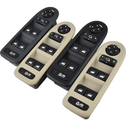Power Window Switch Black Beige Master Window Control Button 98053458ZE With Folding For Citroen C5 Peugeot 408 508 2007-2013