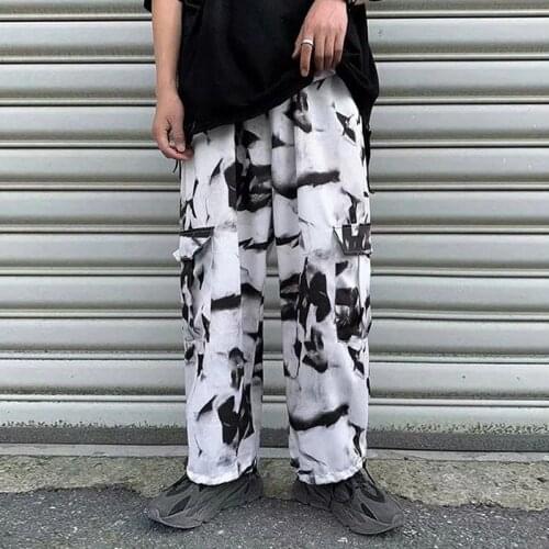 Men Pants 2021 Spring/Autumn Mens New Mid-Waist Loose Fashion Trend Printed Casual Pants Mens Clothing Streetwear Men Pants