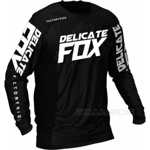 Delicate Fox Podium Jersey Mountain Bicycle Offroad Long Sleeve MTB ATV Bike Riding Summer T-shirt