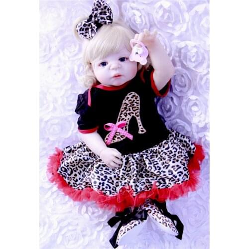 NPK Full Silicone Body Reborn Baby Doll For Girl Play House Bath Toy 57CM Soft Vinyl Lifelike Babies Toddle Boenca Fashion Dolls