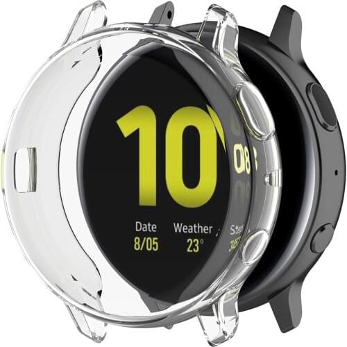 Full Protective Case Cover Shell For Samsung Galaxy watch active 2 40mm 44mm Smart Accessories Frame Cases TPU Screen Protective